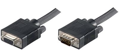 MicroConnect FullHD SVGA HD15 Extension 10m Extension cable, Black Resolution : 1920 x 1080p, Double Shielded