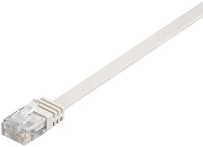 U/UTP CAT6 0.25M White Flat