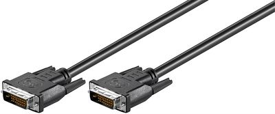 MicroConnect DVI-D 24+1-pin 5m M-M Black Full HD 1080p, Dual Link, HDTV Resolution max.: 2560 x 1600 Pixel, 60Hz