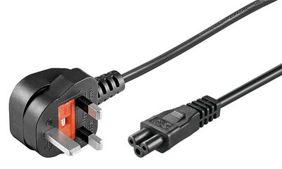 MicroConnect Power Cord UK / C5 5m Black Power UK Type G to C5 H05VV-F 3Gx1.00mm2