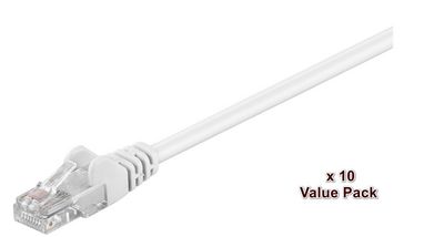 U/UTP CAT5e 3M White 10 Pack