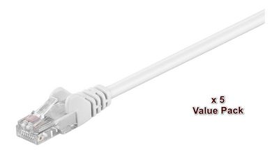 MicroConnect U/UTP CAT5e 15M White 5 Pack 1 pcs. = 5 pcs. in one box PVC, 4x2xAWG 26 CCA