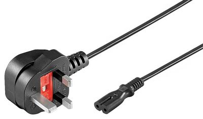 MicroConnect Power Cord UK Notebook C7 1.8m Type G, BS 1363 - IEC 320 C7 H03-VV-H2-F, 0.75 mm?, Black