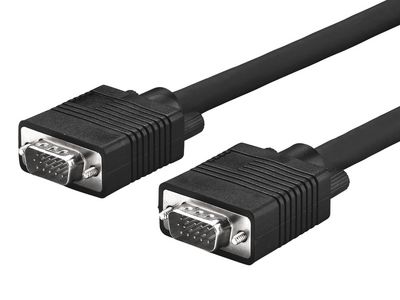 MicroConnect Full HD SVGA HD15 cable 10m Monitor Cable, Black Resolution : Full HD 1920 x 1080p, Double Shielded