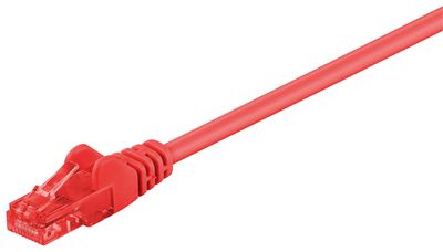 MicroConnect U/UTP CAT6 0.25M Red PVC Unshielded Network Cable, PVC, 4x2xAWG 26 CCA