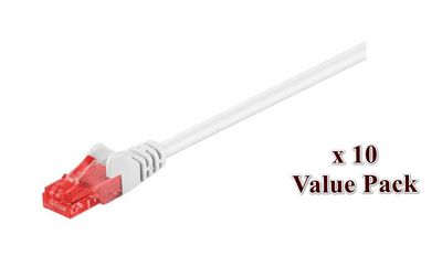 U/UTP CAT6 3M White 10 Pack