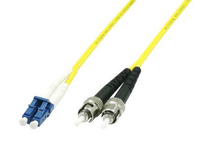 MicroConnect Fiber Patch Cable -  LC/UPC-ST/UPC 5m OS2 SM  Duplex LSZH OD: 2mm, 0.3db Yellow