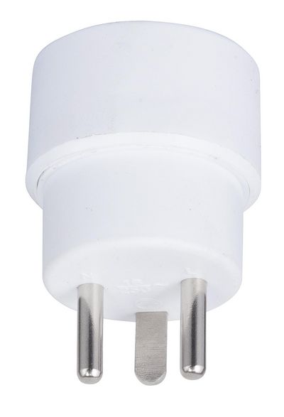 MicroConnect Power Adapter, Schuko to DK Hybrid power adapter from  pin-earth to DK-earth, white