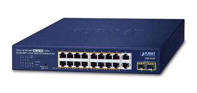 PLANET 16-Port GE 802.3at + 2-Port GE