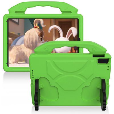 eSTUFF iPad Pro 11  2022/2020/2018/Air 5/4 10.9  Green HANDY Kids Case with handle and foldable hands for stand mode