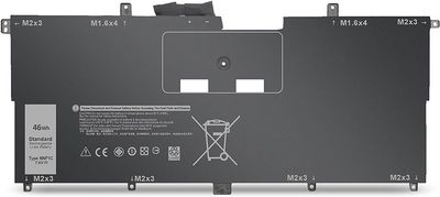 CoreParts Laptop Battery for Dell 46.00Wh 7.6V 6050mAh 46Wh Li-Pol 7.6V 6050mAh, Dell XPS Notebooks 13 9365 AVENTADOR BTX CTO XPS