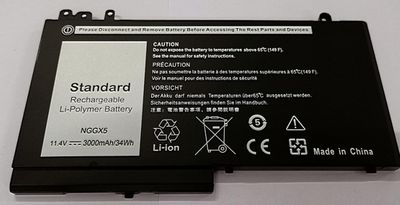 CoreParts Laptop Battery for Dell  34.20Wh 11.4V 3000mAh 34Wh  3Cell Li-Pol 11.4V 2.9Ah Black, DELL: DELL Latitude 12 Series DELL Latitude 12