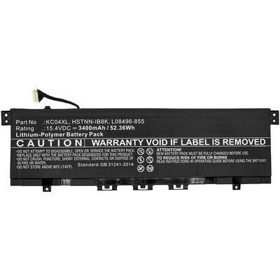 CoreParts Laptop Battery for HP 50.16Wh  15.2V 3300mAh 52Wh Li-Pol  15.4V 3400mAh, HP Envy 13 Ah0001nk, Envy 13-ag0005ng, ENVY x360