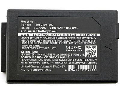 CoreParts Battery 12.21Wh Li-ion 3.7V  3300mAh Black for Motorola  Scanner 12Wh Li-ion 3.7V 3300mAh Black, 3 Model C, 3 Model S, WorkAbout Pro 4,