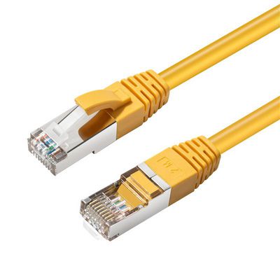 MicroConnect CAT6A S/FTP 1m Yellow LSZH Shielded Network Cable, LSZH, AWG26 CU