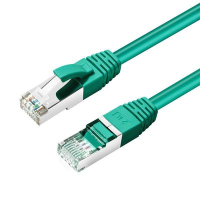MicroConnect CAT6A S/FTP 7.5m Green LSZH Shielded Network Cable, LSZH,  AWG26 CU