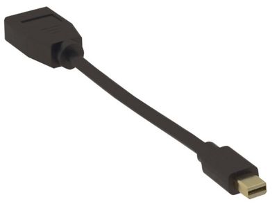 MicroConnect 4K Mini Displayport - DP M-F  15cm DP 1.2, Black Display  Resolution: 4K 60Hz (4096 x 2160)