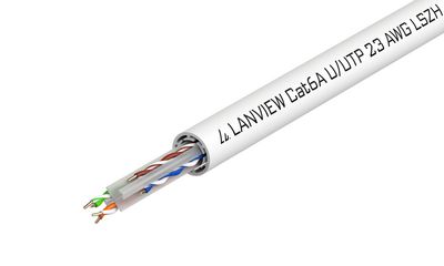 Lanview Cat6a U-UTP Network Cable  4x2xAWG23 500m