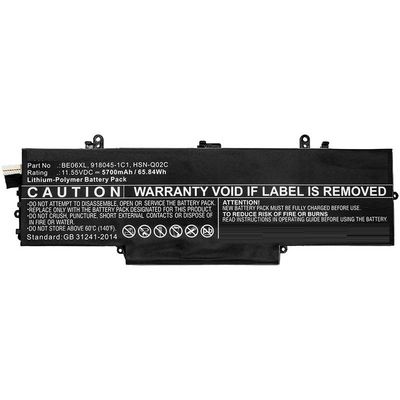 CoreParts Laptop Battery for HP 61.56Wh  11.4V 5400mAh 62Wh Li-Pol  11.55V 5400mAh Black for HP Notebook, Laptop EliteBook 1040 G4, Elitebook 1040