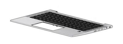 HP Keyboard (INTERNATIONAL) w. Top Cover, Backlight