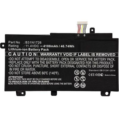 CoreParts Laptop Battery for Asus  44.46Wh 11.4V 3900mAh 44Wh  Li-ion 11.4V 3900mAh Black for Asus Notebook, Laptop FX504, FX504G, FX504GD,