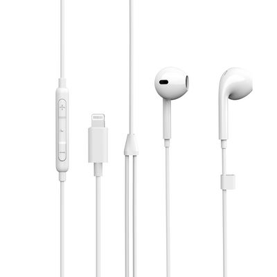 eSTUFF In-ear Headphone Earpod with MFI lightning plug for iPhones and iPads. Cable length: 1,2m