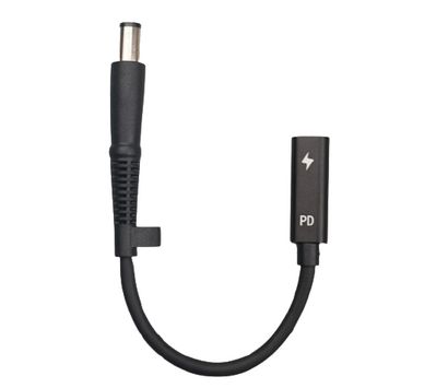 CoreParts Conversion Cable for HP Convert USB-C to 7.4*5.0mm  Connects all HP Laptop that require 7.4*5.0mm to USB-C Chargers - Upto 100Watt