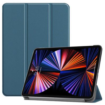 CoreParts Cover for iPad Pro 12.9" 2021 For iPad Pro 12.9-inch 5th Gen (2021) Tri-fold Caster Hard Shell Cover with Auto Wake Function - Dark Green