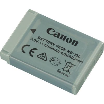 Canon NB-13L BATTERY NB-13L, Lithium-Ion (Li-Ion),  1250 mAh, Camera, 3.6 V, 4.5 Wh, Grey