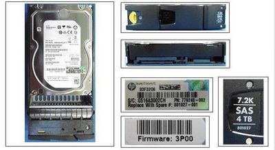 Hewlett Packard Enterprise DRV 4TB HDD 6G SAS NL LFF