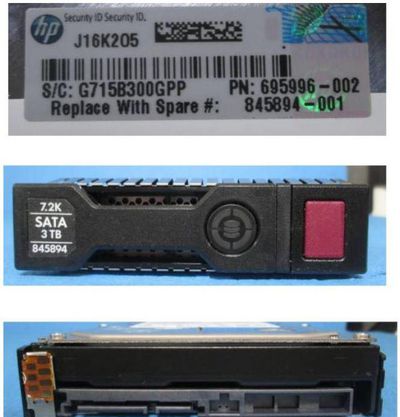 Hewlett Packard Enterprise DRV HD 3TB 6G 7.2K 3.5 SATA MDL SC