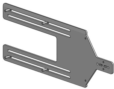 Ergonomic Solutions Kiosk straight bracket  Portrait 22" to 15" -WHITE-