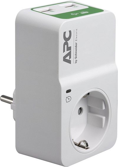 APC Essential SurgeArrest 1  Outlet 230V 2 Port USB  Charger