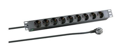 MicroConnect 8-way Outlet strip,19" 3meter 1U 44*44*483mm PDU 8xCEE 7/4 16A, 4000W