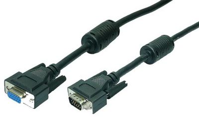 LogiLink VGA Cable ST/BUblack 2x  Ferrit Core 3M