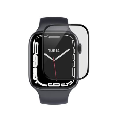 eSTUFF Flexible Hybrid Glass Screen Protector Apple Watch Series 9/8/7 45mm Clear/Black