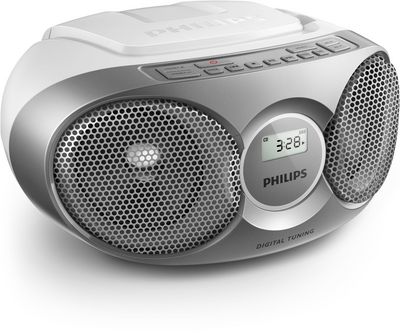 Philips CD Soundmachine AZ215S Boombox Grå Sølv