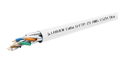 Lanview Cat6a U-FTP 4x2xAWG23 LSZH  white 305m, Dca