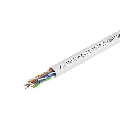 Lanview Cat6 U-UTP cable 4x2xAWG23  LSZH white, B2ca 305m