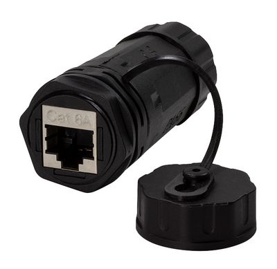 LOGON PROFESSIONAL OUTDOOR WATERPROOF CAT6A  BULKHEAD COUPLER IP68 W/GLAND