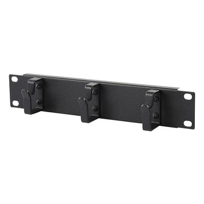 Lanview 1U 10" CABLE MANAGEMENT  PANEL, 3 pcs. HOOK BLACK