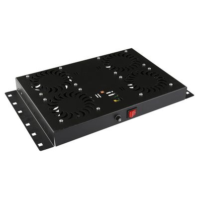 Lanview 4 FANS, ANALOG THERMOSTAT  CONTROLLED FAN MODULE BLACK  UK plug