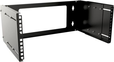 Lanview 19" 4U Adjustable Depth Open  Frame Rack Wall Mount - Black