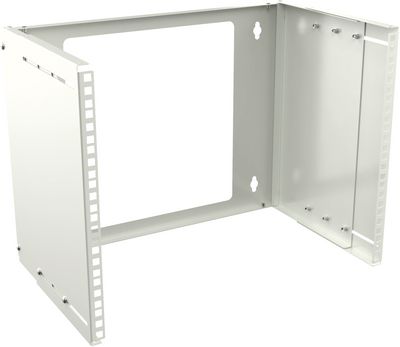Lanview 19" 8U Adjustable Depth Open  Frame Rack Wall Mount - White
