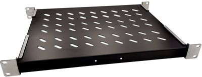 Lanview 1U 19" D=600MM FIXED SHELF  BLACK