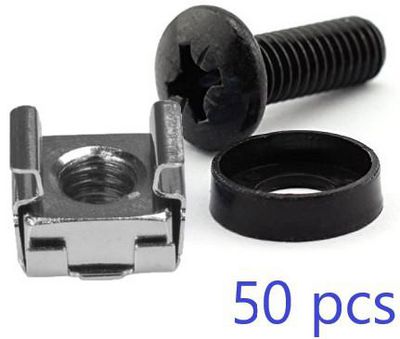 Lanview M6 CAGE NUT SET AND MOUNTING  SCREW, 1set= 50pcs