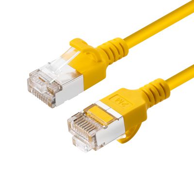 MicroConnect CAT6A U-FTP Slim, LSZH, 1m  Network Cable, Yellow