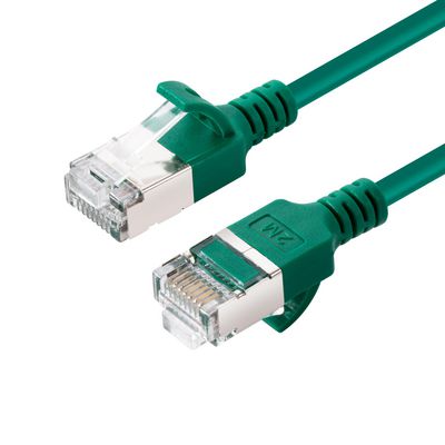 MicroConnect CAT6A U-FTP Slim, LSZH, 0.25m  Network Cable, Green