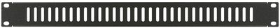 Lanview 1U 19" SCREW TYPE, VENTED  BLANK PANEL BLACK