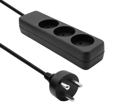 ProXtend Danish Power Strip 3-way 7M  EDB Plug Black